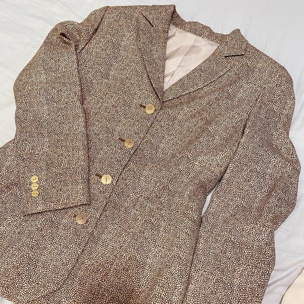 Italian brand Borbonese Women Suit Cost Top 100% Wool Soft Light Warn